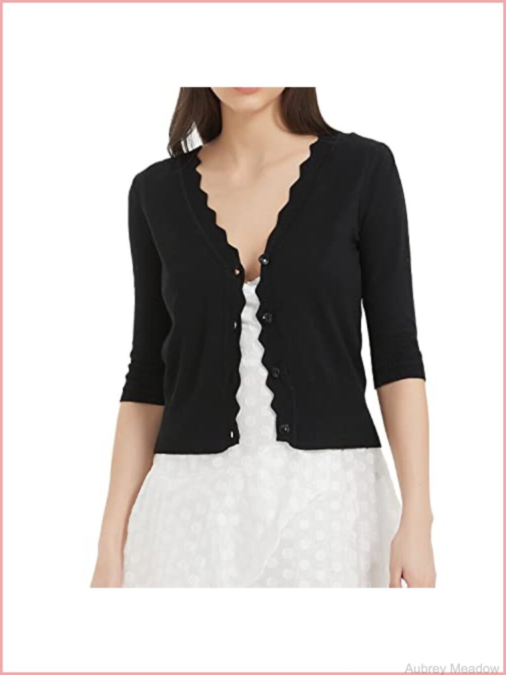 Cropped Cardigan Short Sleeve Button Down V Neck Knit Shrug